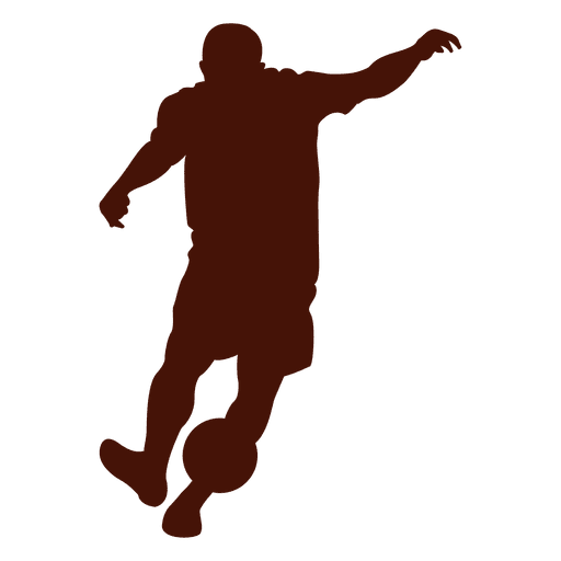 Silhueta de jogador de futebol americano atirando Desenho PNG