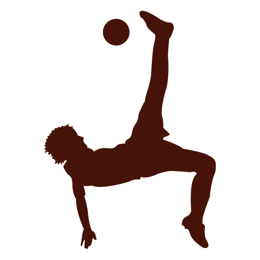 Football kick scissors hitting ball Transparent PNG & SVG vector file