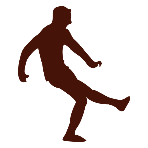 Football player kick PNG Design