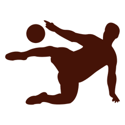Football volley kick PNG Design