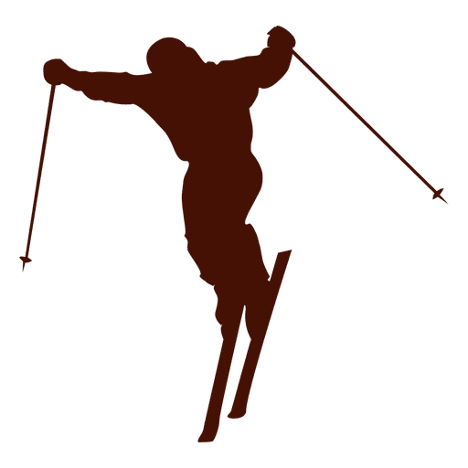 Freestyle skiing downhil PNG Design