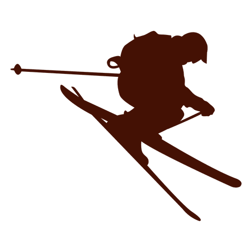 Freestyle skiing downhill PNG Design