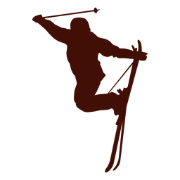 Freestyle skiing jump PNG Design