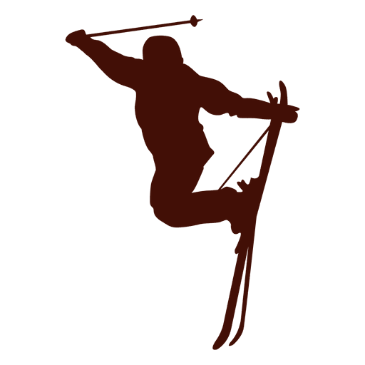 Freestyle skiing jump PNG Design