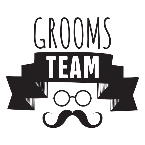 Goom team wedding phrase PNG Design