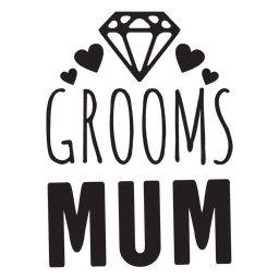 Frases de casamento de diamante da mãe do noivo Desenho PNG