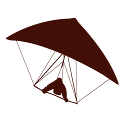 Hang gliding flight left turn PNG Design