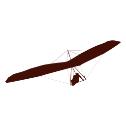 Voo de asa delta curva à direita Desenho PNG