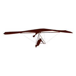Vuelo en ala delta a la derecha silueta Diseño PNG