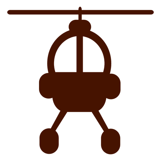 Flaches Symbol f?r Hubschrauberfront PNG-Design