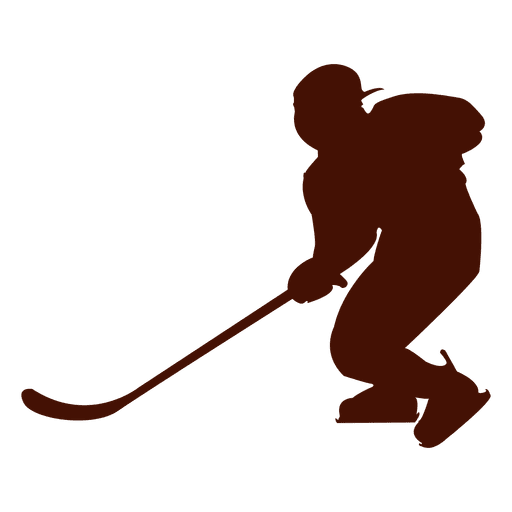 Hockey ice player silhouette
