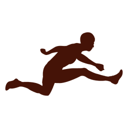 Silhueta de salto com obstáculos Desenho PNG
