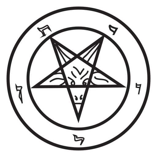 Umgekehrter Pentagramm-Dämon PNG-Design