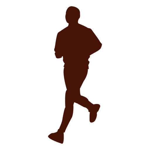Jogging man recreation shape silhouette PNG Design