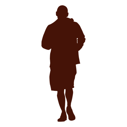 Man jogging recreation silhouette PNG Design