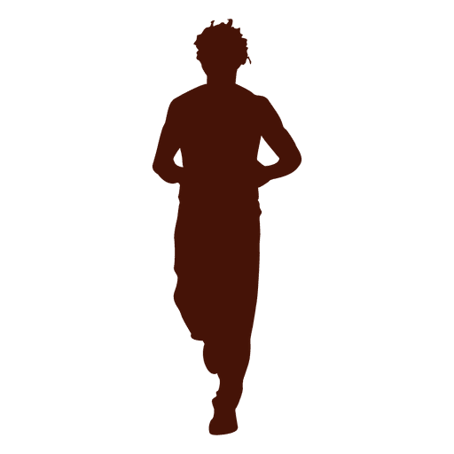 Man jogging training silhouette PNG Design