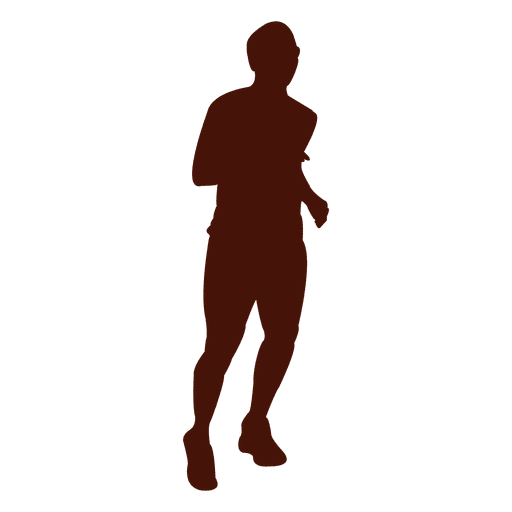 Jogging running silhouette