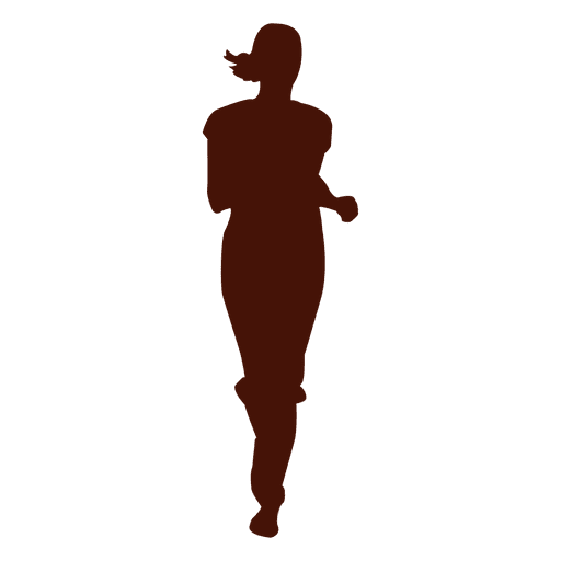 Silhueta de mulher correndo correndo Desenho PNG