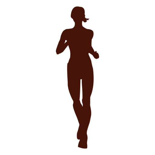 Jogging recreation woman silhouette PNG Design