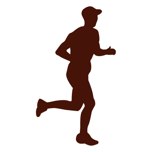 Jogging recreation side view silhouette PNG Design