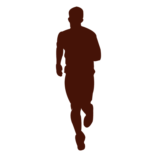 Jogging recreation man silhouette