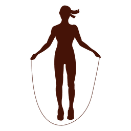 Silhueta de exercício em forma de corda de pular Transparent PNG