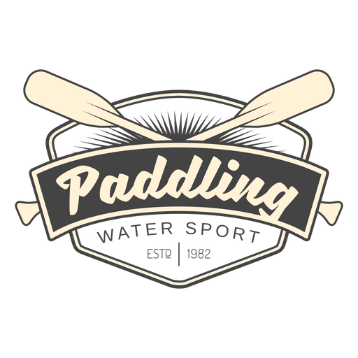 Label hipster paddling badge