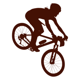Bicicleta de montaña cuesta abajo Diseño PNG