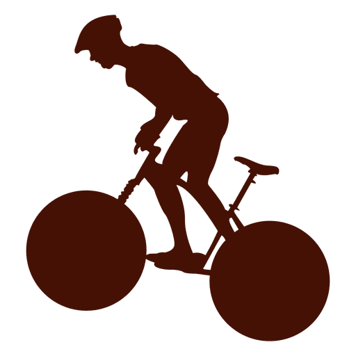 Mountain biking extreme silhouette PNG Design