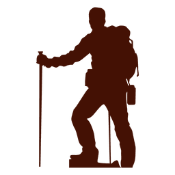 Mountaineering altitude climber silhouette PNG Design