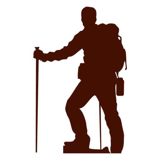 Mountaineering altitude climber silhouette PNG Design