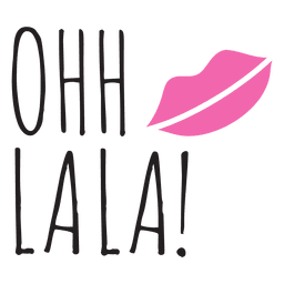 Ohh lala wedding phrase kiss PNG Design Transparent PNG