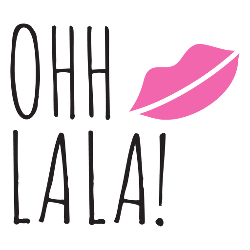 Ohh lala boda frase beso Diseño PNG