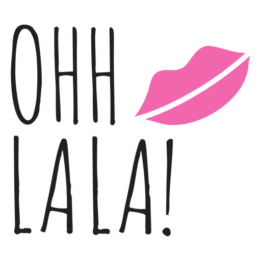 Ohh Lala Hochzeitssatz Kuss PNG-Design