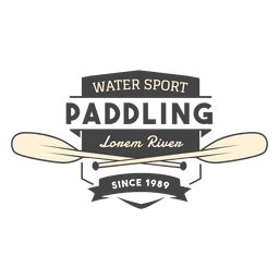 Paddling badge hipster label PNG Design