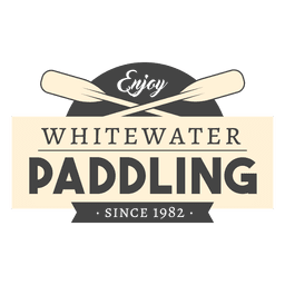 Paddling label badge hipster PNG Design