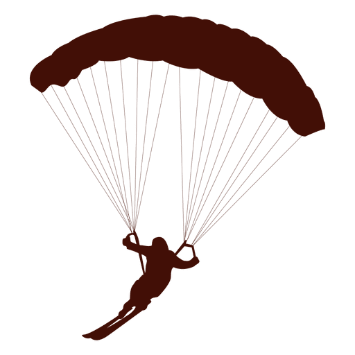 Paragliding Flug links abbiegen PNG-Design