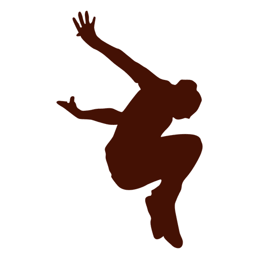Parkour jump silhouette