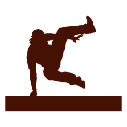 Silhueta de salto parkour Desenho PNG