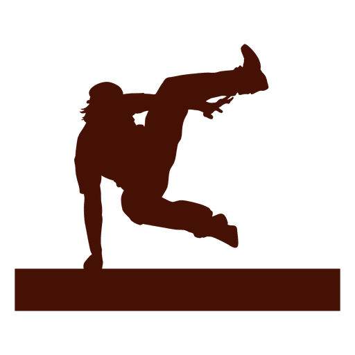 Parkour Gew?lbesprung Silhouette PNG-Design