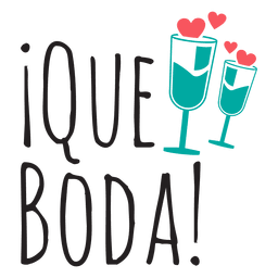 Que boda frase de boda Diseño PNG