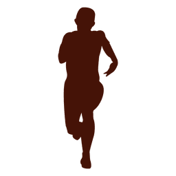 Running Man Silhouette Vector PNG Design