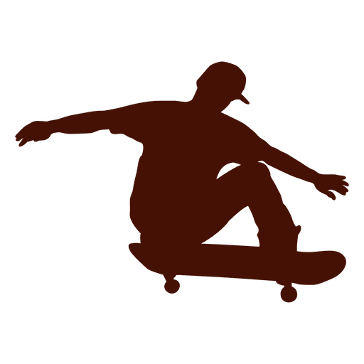 Skateboarding jump trick PNG Design