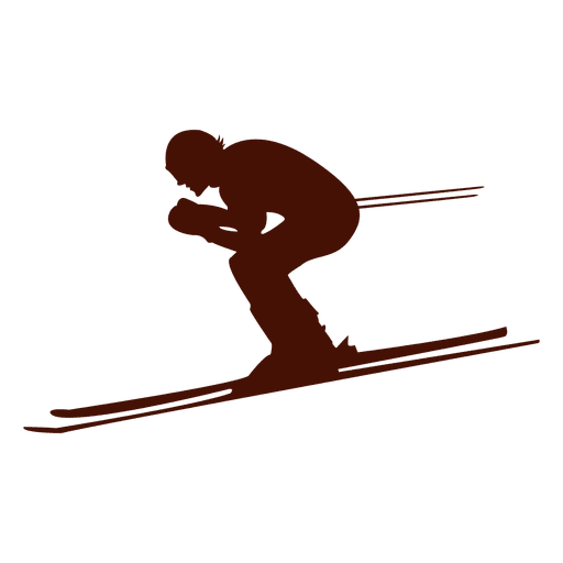 Skiing downhill speed PNG Design
