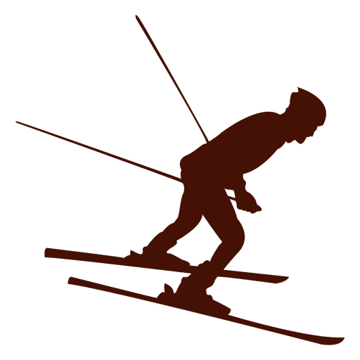 Skiing downhill winter PNG Design
