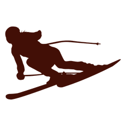 Esqui curva à direita Desenho PNG