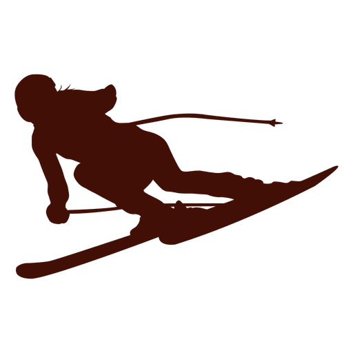 Skifahren rechts abbiegen PNG-Design