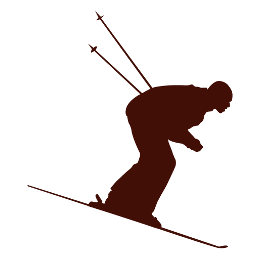 Speed skiing downhill PNG Design