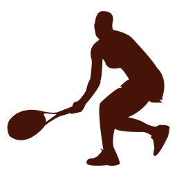 Tennis player silhouette sport design