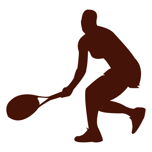 Tennis player silhouette sport design PNG Design